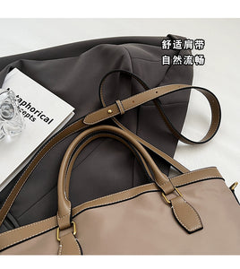 BSS96627韓版時尚手提休閒包包女2024春夏新款上班通勤尼龍布單肩包托特包