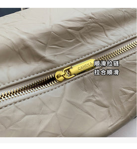 B5810681今年流行包包女2024新款褶皺鏈條腋下枕頭包百搭單肩斜挎包小方包