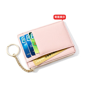 【T90708】新款拉鍊女士零錢包韓版迷你鑰匙扣小錢包多卡位卡套卡包