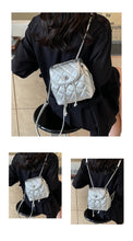 画像をギャラリービューアに読み込む, BMS7338韓國小眾迷你鏈條雙肩包女ins學生時尚休閒書包單肩包背包水桶包