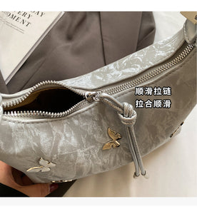 BQX606夏季新款蝴蝶小包包女2024時尚洋氣手提包百搭質感通勤個性斜挎包