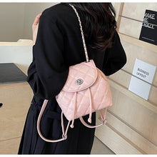 將圖片載入圖庫檢視器 BMS7338韓國小眾迷你鏈條雙肩包女ins學生時尚休閒書包單肩包背包水桶包