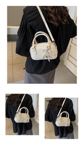 BJC9879銀色包包女夏天百搭2024新款時尚設計感小眾斜挎包女士手提小方包