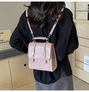BZB9059今年流行銀色雙肩包女2024新款出遊旅行背包學生小書包多用手提包