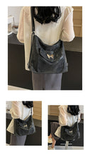 画像をギャラリービューアに読み込む, BSJPJY09002雙肩包女2024新款旅行背包大容量百搭托特包時尚單肩學生韓版書包
