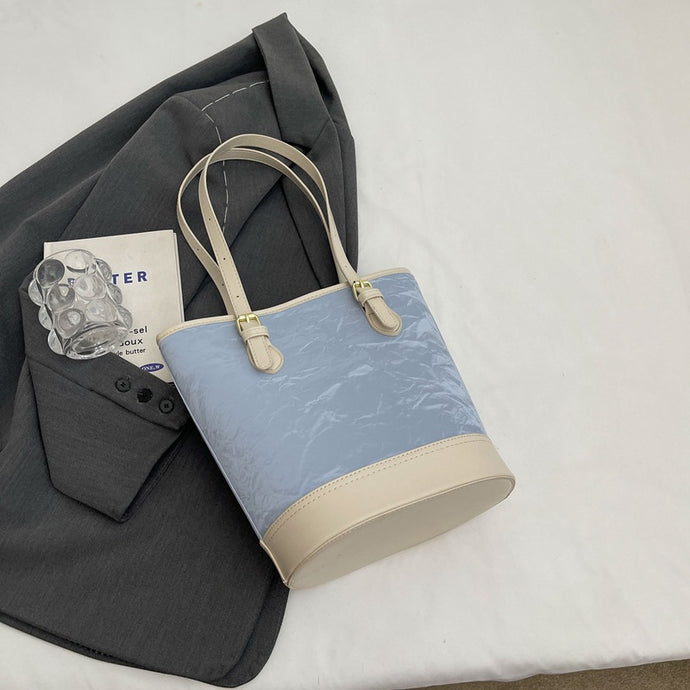 BYD857大容量通勤包包女士2024新款潮時尚韓版托特包百搭休閒單肩水桶包