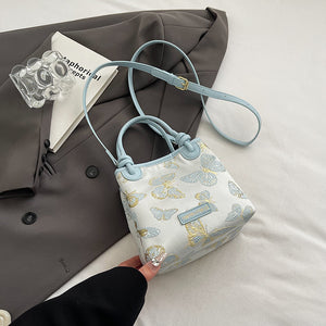 BPDL7591新中式國風洋氣手提水桶包包女2024新款潮夏季時尚單肩斜挎包小包
