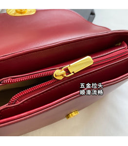 （下架）BSHH2459紅色小包包女2023新款潮韓國復古腋下包小眾質感斜挎婚包小方包