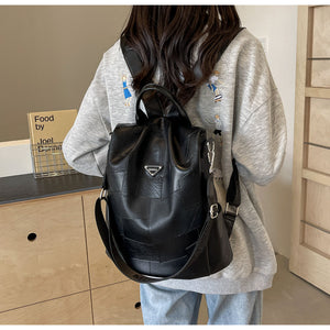 B5819126雙肩包女大容量2024新款時尚手提國中高中生書包休閒輕便旅遊背包