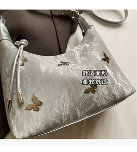 BQX606夏季新款蝴蝶小包包女2024時尚洋氣手提包百搭質感通勤個性斜挎包