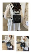 画像をギャラリービューアに読み込む, BZB9059今年流行銀色雙肩包女2024新款出遊旅行背包學生小書包多用手提包