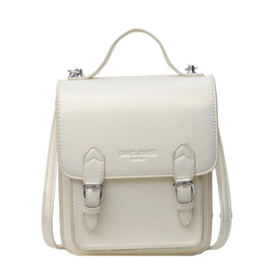 BMS1899銀色包包女2024新款小眾設計時尚雙肩包手提劍橋韓版書包旅遊背包