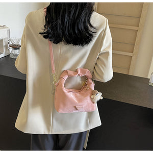 BYD773今年流行時尚褶皺手提小包包女2024春夏新款潮質感通勤單肩斜挎包