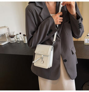 BYMM0128夏季新款小包包女2024今年流行銀色手機包時尚洋氣百搭質感斜挎包
