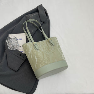 BYD857大容量通勤包包女士2024新款潮時尚韓版托特包百搭休閒單肩水桶包
