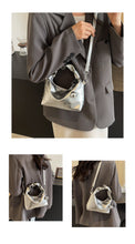 画像をギャラリービューアに読み込む, BYD7001銀色手提包包女夏天2024新款潮小眾設計時尚斜挎包質感上班小拎包