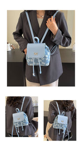 BBMH360休閒洋氣百搭女雙肩包2024新款時尚出遊旅行後背包學生上課小書包