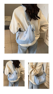 BYD6048休閒包包女式2024新款潮時尚夏天流行單肩包大容量斜挎通勤餃子包