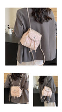 画像をギャラリービューアに読み込む, BMS7338韓國小眾迷你鏈條雙肩包女ins學生時尚休閒書包單肩包背包水桶包