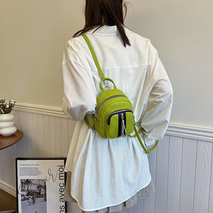 BASBL5117韓系時尚休閒純色雙肩包女包2024夏季新款百搭上課通勤大容量背包