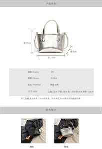 BXQD2467韓系百搭簡約質感單肩手提小方包2024夏季新款小眾設計斜挎水桶包